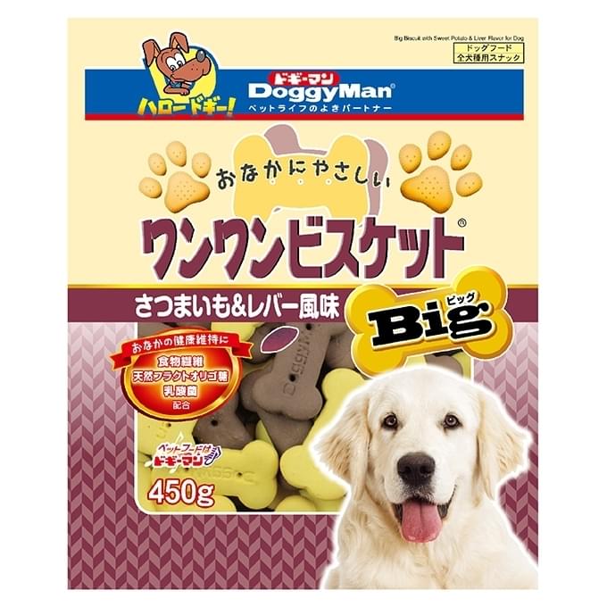 [Doggyman-狗餅]雞肝甜薯消臭｜大塊骨型餅450g