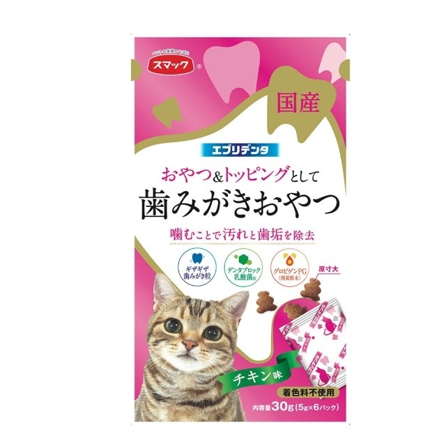 [Smack日之味-貓小食]乳酸菌潔齒貓餅｜雞肉味｜30g｜日本製