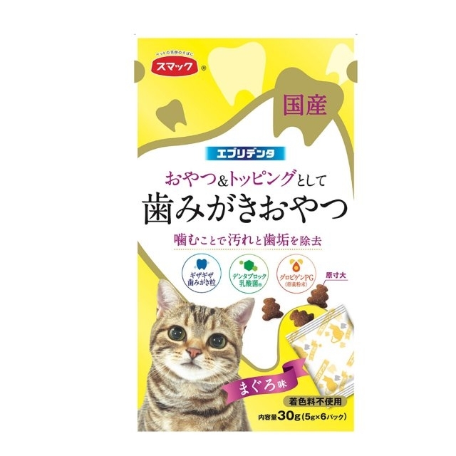 [Smack日之味-貓小食]乳酸菌潔齒貓餅｜吞拿魚味｜30g｜日本製