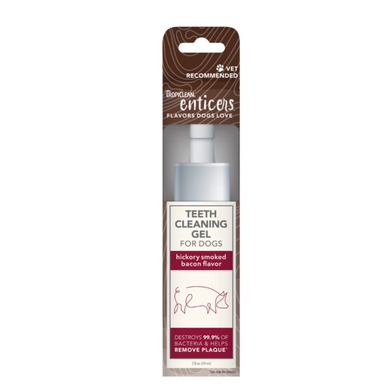 [Tropiclean]Enticers系列｜狗用｜天然清新口氣潔齒凝露｜煙肉味｜59ml