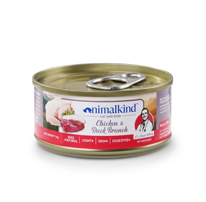 [Animalkind]天然保健罐(貓狗) | 雞肉+鴨肉｜滋味盛宴｜Chicken & Duck Brunch｜70g