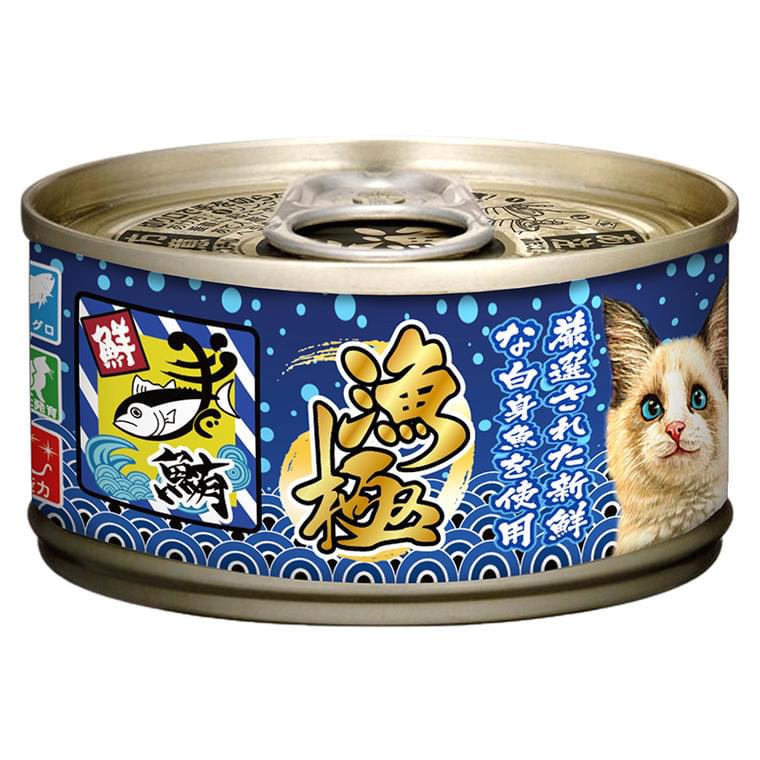 [Akika-貓罐]天然主食罐｜黃鰭吞拿魚｜80g｜(肉絲/主食)